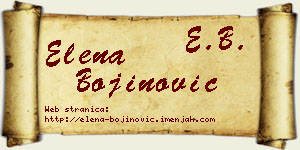 Elena Bojinović vizit kartica